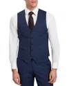 Ted Baker Troy Check Wool Modern Fit Suit Vest In Blue