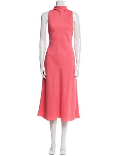 Pre-owned Ted Baker Turtleneck Long Dress In Pink