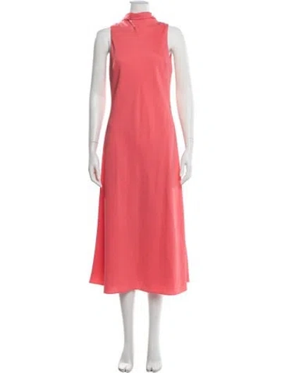 Pre-owned Ted Baker Turtleneck Long Dress In Pink