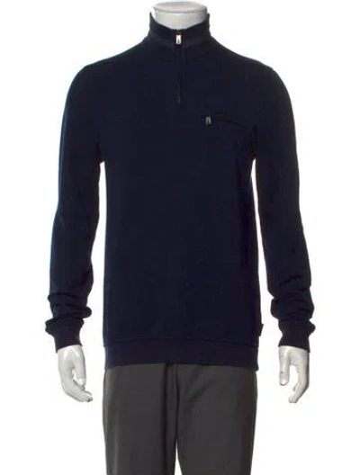 Pre-owned Ted Baker Turtleneck Long Sleeve In Blue