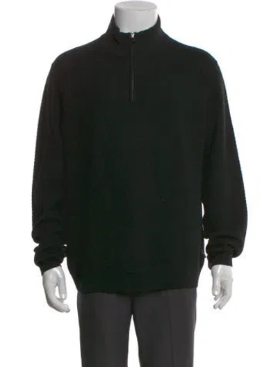 Pre-owned Ted Baker Turtleneck Long Sleeve Polo Sweater In Black