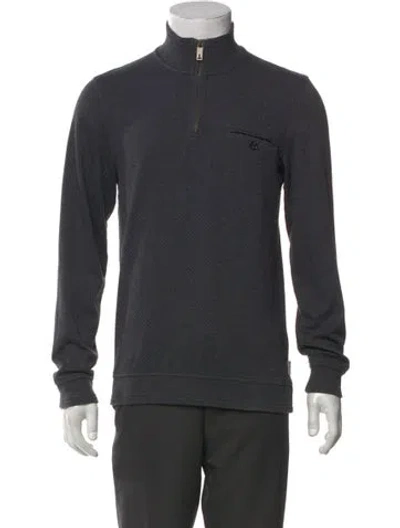 Pre-owned Ted Baker Turtleneck Long Sleeve Polo Sweater In Gray