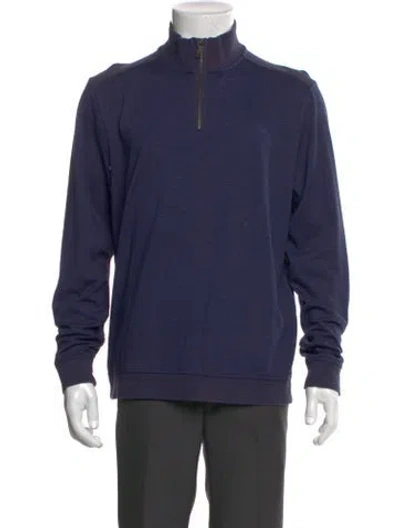 Pre-owned Ted Baker Turtleneck Long Sleeve Pullover In Blue