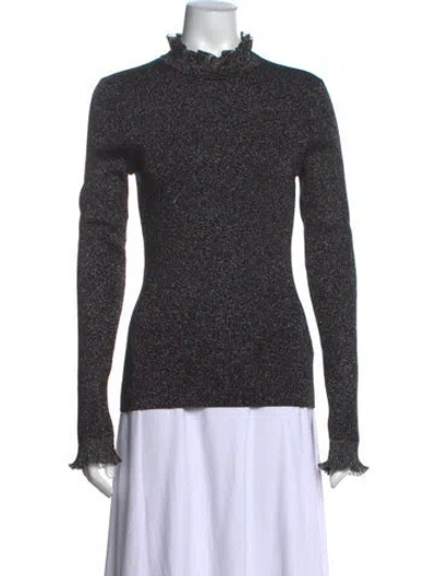 Pre-owned Ted Baker Turtleneck Sweater In Black/metallic