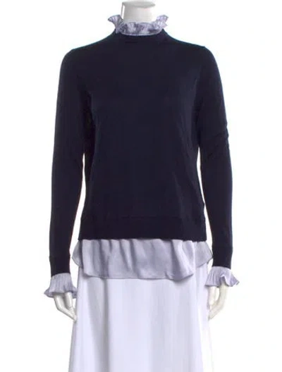 Pre-owned Ted Baker Turtleneck Sweater In Blue