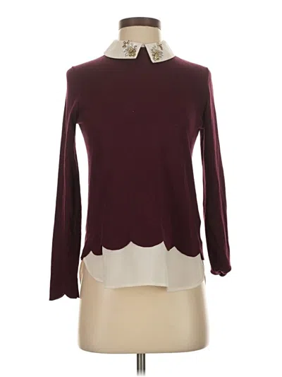 Pre-owned Ted Baker Turtleneck Sweater In Burgundy