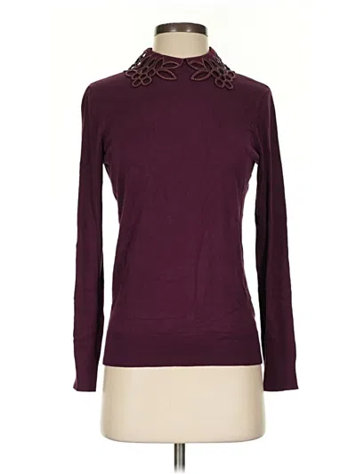 Pre-owned Ted Baker Turtleneck Sweater In Burgundy