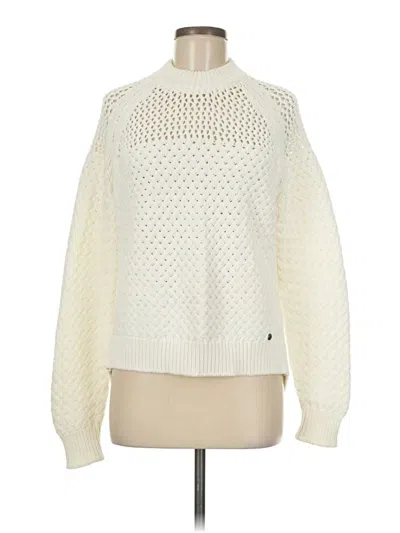 Pre-owned Ted Baker Turtleneck Sweater In White