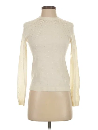 Pre-owned Ted Baker Turtleneck Sweater In White