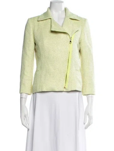 Pre-owned Ted Baker Tweed Pattern Biker Jacket
