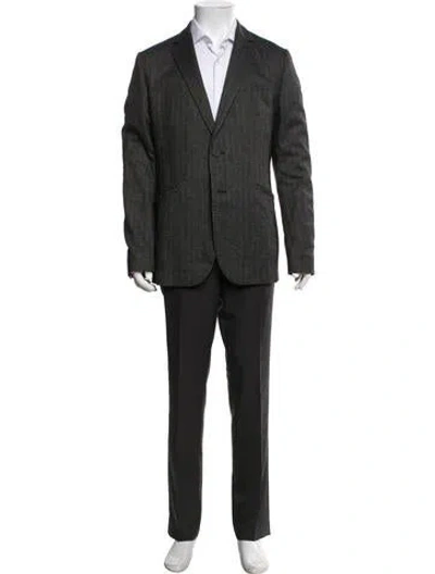 Pre-owned Ted Baker Tweed Pattern Blazer In Grey