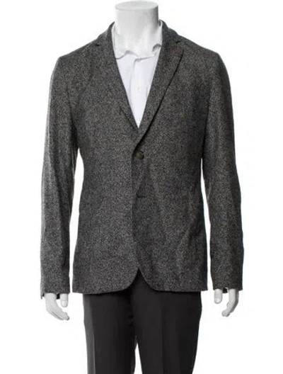 Pre-owned Ted Baker Tweed Pattern Blazer In Grey