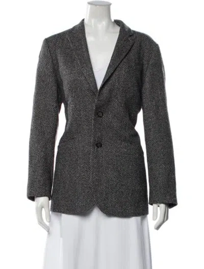 Pre-owned Ted Baker Tweed Pattern Blazer In Grey
