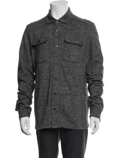 Pre-owned Ted Baker Tweed Pattern Jacket In Grey