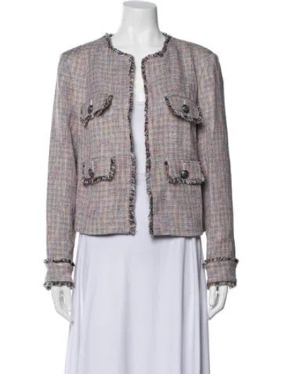 Pre-owned Ted Baker Tweed Pattern Jacket In Multicolor