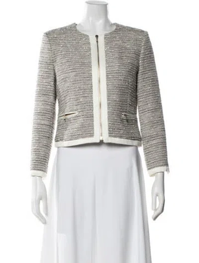 Pre-owned Ted Baker Tweed Pattern Jacket In Neutral