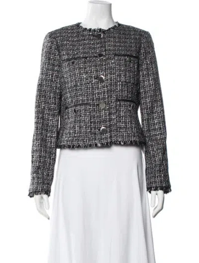 Pre-owned Ted Baker Tweed Pattern Jacket W/ Tags In Black