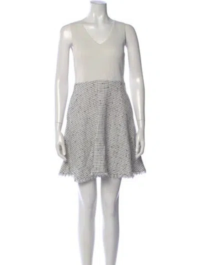 Pre-owned Ted Baker Tweed Pattern Mini Dress In Multi