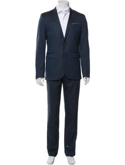 Pre-owned Ted Baker Two-piece Suit Vest In Blue