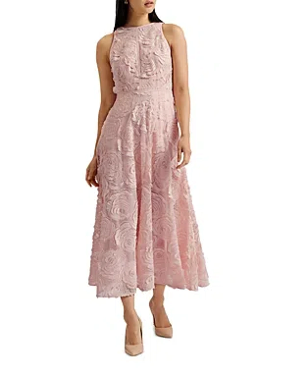 Ted Baker Ullaa Sleeveless Midi Dress In Light Pink | ModeSens
