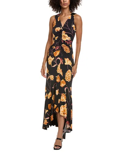 Ted Baker V-neck Ruched Maxi Dress In Multi
