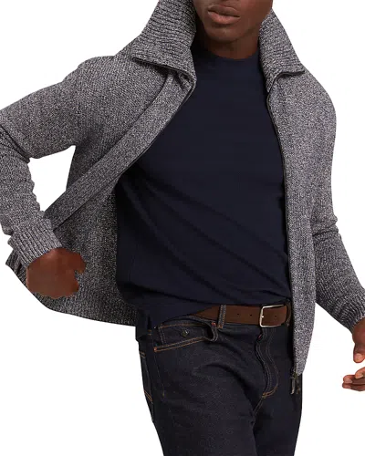 Ted Baker Varink Funnel Neck Zip Sweater In Gray