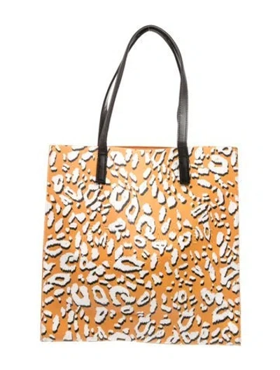 Pre-owned Ted Baker Vegetarian Leather Tote In Orange