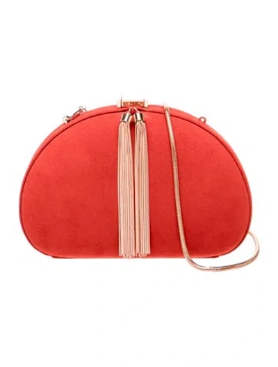 Pre-owned Ted Baker Velvet Evening Bag In Red
