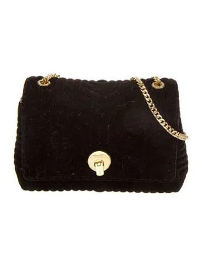 Pre-owned Ted Baker Velvet Shoulder Bag In Black