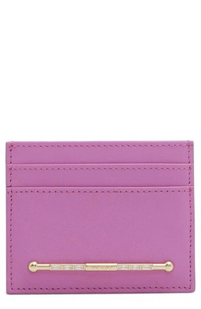 Ted Baker Victoria Leather Card Wallet In Purple