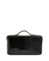 Ted Baker Vieda Croc Embossed Small Makeup Bag In Black
