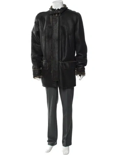 Pre-owned Ted Baker Vintage Leather Parka