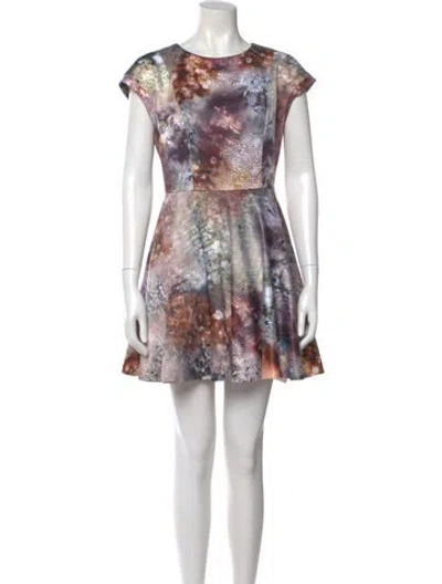 Pre-owned Ted Baker Vintage Mini Dress In Purple