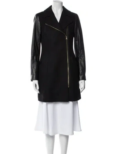 Pre-owned Ted Baker Virgin Wool Coat In Black