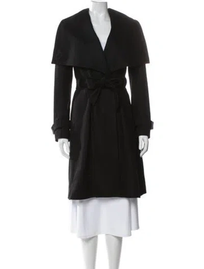 Pre-owned Ted Baker Virgin Wool Coat In Black