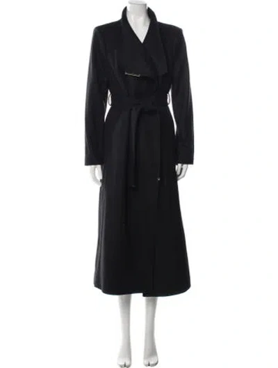 Pre-owned Ted Baker Virgin Wool Coat In Black
