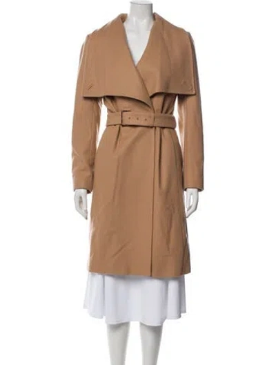 Pre-owned Ted Baker Virgin Wool Coat In Brown