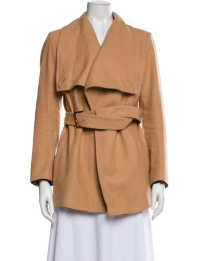 Pre-owned Ted Baker Virgin Wool Coat In Brown