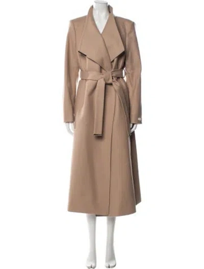 Pre-owned Ted Baker Virgin Wool Coat In Brown