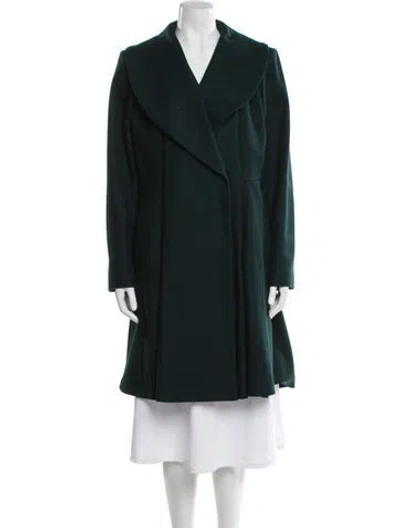 Pre-owned Ted Baker Virgin Wool Coat In Green