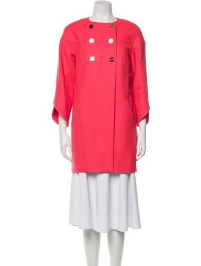 Pre-owned Ted Baker Virgin Wool Coat In Pink