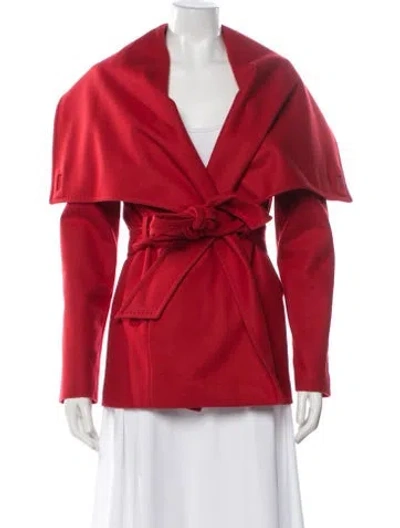Pre-owned Ted Baker Virgin Wool Coat In Red