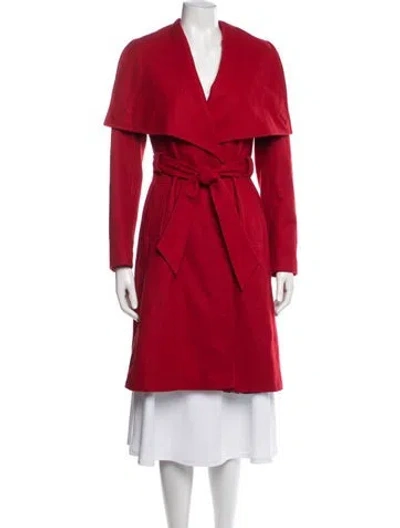 Pre-owned Ted Baker Virgin Wool Coat In Red