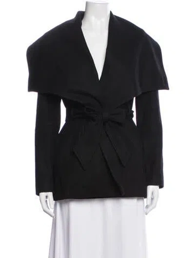 Pre-owned Ted Baker Virgin Wool Jacket In Black