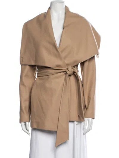 Pre-owned Ted Baker Virgin Wool Jacket In Brown