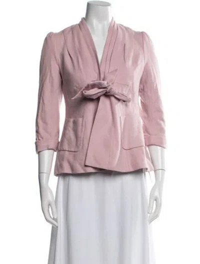 Pre-owned Ted Baker Virgin Wool Jacket In Pink