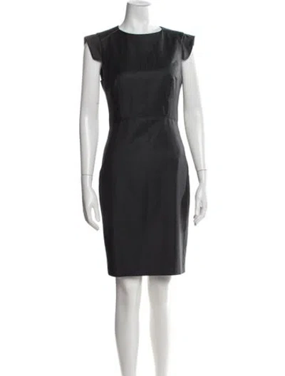 Pre-owned Ted Baker Virgin Wool Knee-length Dress In Black