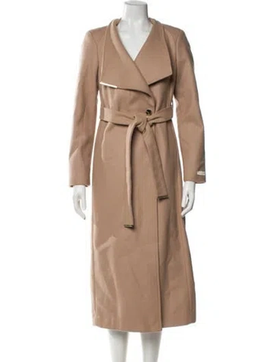 Pre-owned Ted Baker Virgin Wool Trench Coat W/ Tags In Neutral