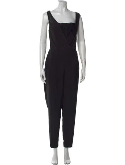 Pre-owned Ted Baker V-neck Jumpsuit In Black
