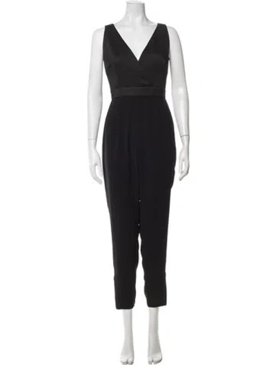 Pre-owned Ted Baker V-neck Jumpsuit In Black